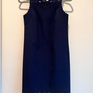 J. Crew Blue Halter Sheath Mini Dress